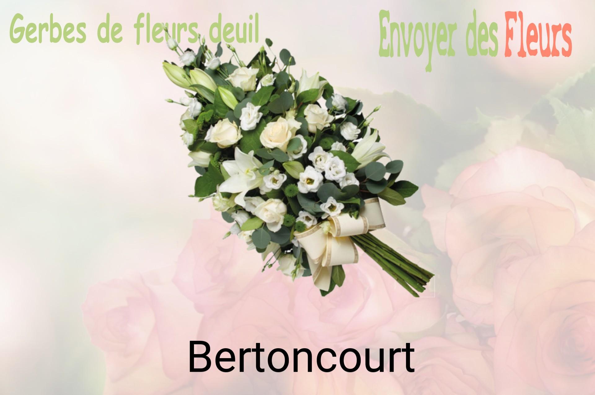 Gerbe de fleurs de deuil livrée à Bertoncourt